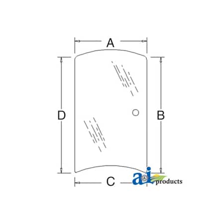 A & I Products Glass, Side (RH) 38" x25" x6" A-3C581-70540